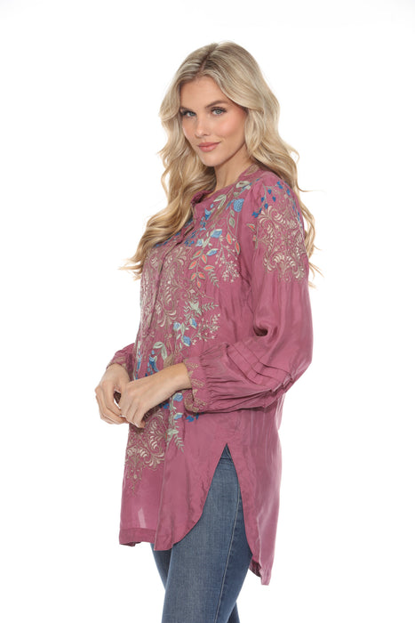 Johnny Was Biya Gila Embroidered Tunic Top B23623B8 *