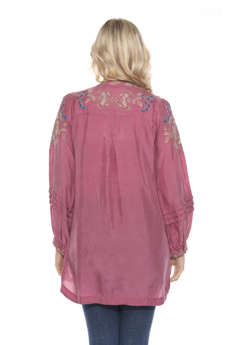 Johnny Was Biya Gila Embroidered Tunic Top B23623B8 *