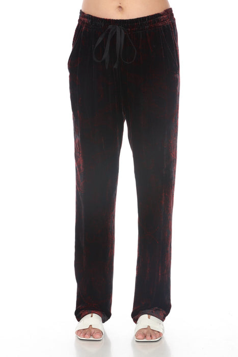 Johnny Was Biya Style B67023 Mayla Dragon Velvet Pull On Pants Boho Chic