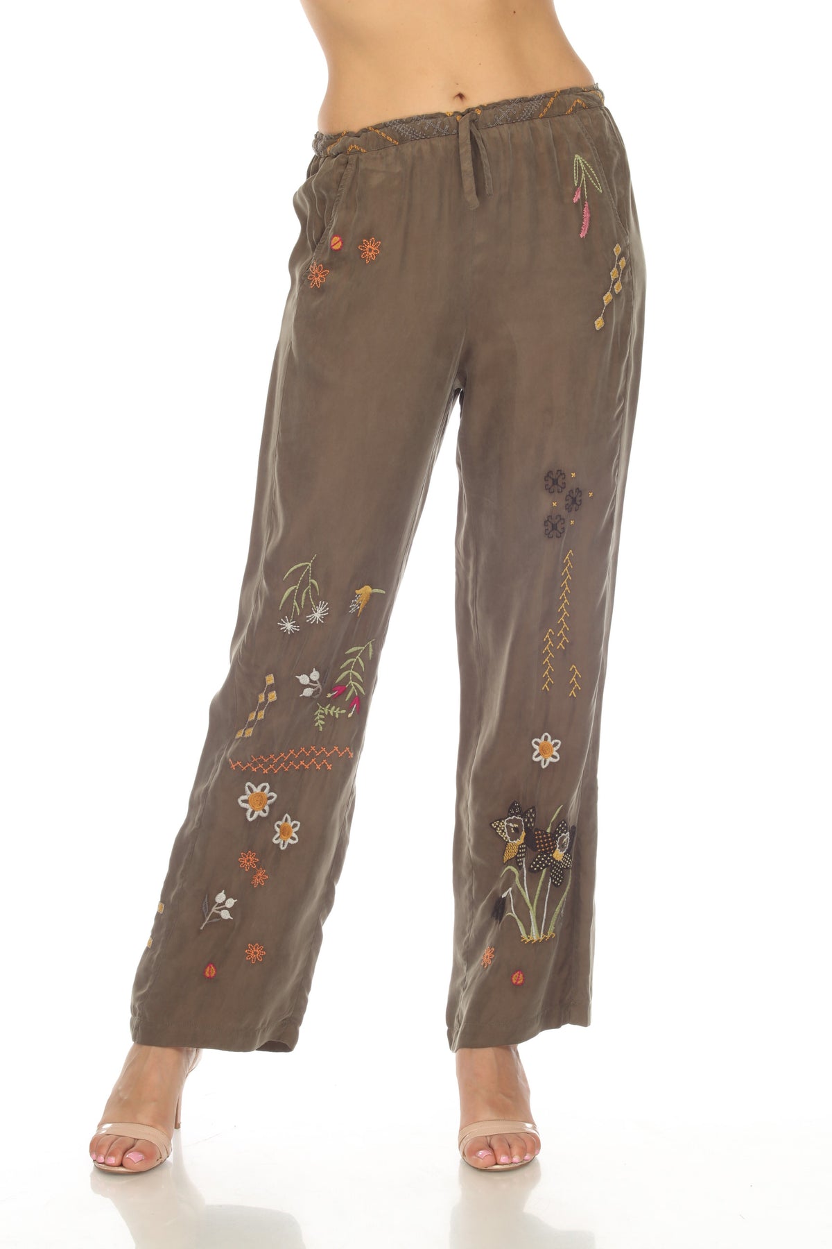 Johnny Was Biya Perla Embroidered Pull On Pants Boho Chic B65923 ...