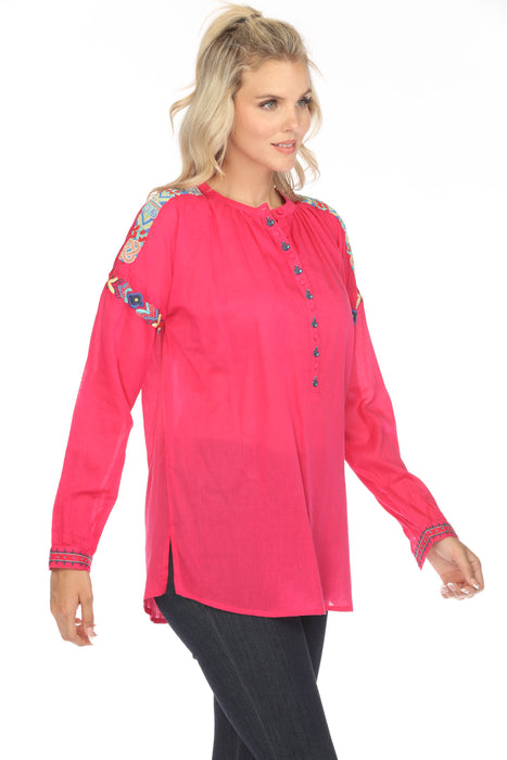 Johnny Was Biya Beaded Embroidered Blouse B24224B3 *