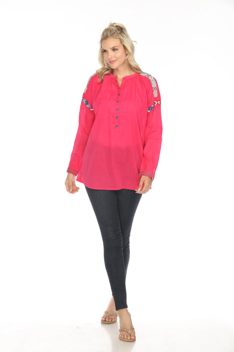 Johnny Was Biya Beaded Embroidered Blouse B24224B3 *