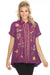 Johnny Was Biya Style B14224 Violet Faye Embroidered Button-Down Blouse Boho Chic