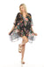 Johnny Was Style CSW3723-M Black Butterfly Swim Cover-Up Kimono Boho Chic