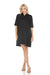 Johnny Was Calme Style O31087 Black Linen Short Sleeve Polo Dress Boho Chic