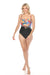 Johnny Was Style CSW2723-H Black Royal Ruched One Piece Swimsuit Boho Chic