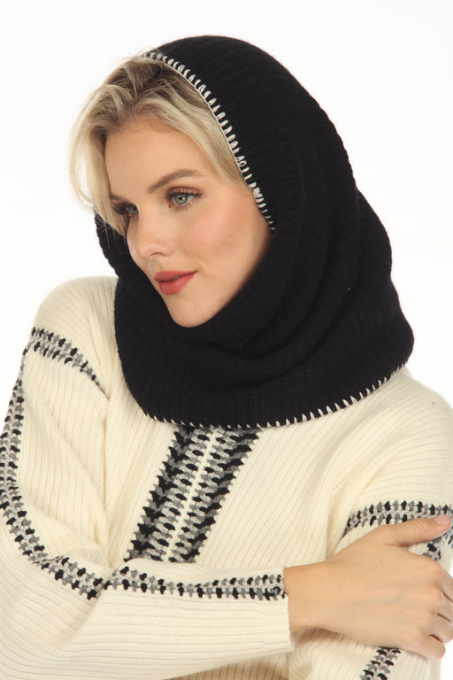 Johnny Was Style M69923 Black Sophitia Cashmere Knit Snood Boho Chic