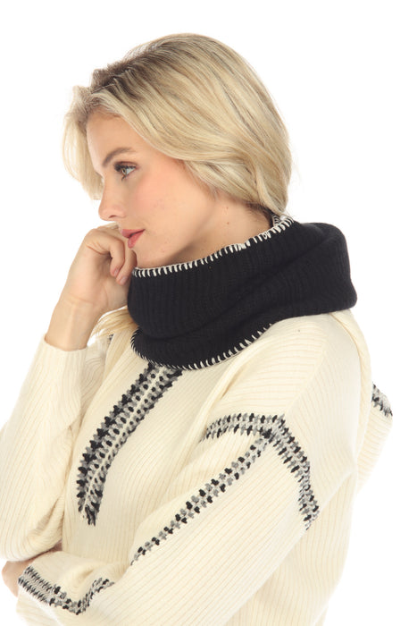 Johnny Was Black Sophitia Cashmere Knit Snood Boho Chic M69923