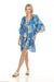 Johnny Was Style CSW5123-N Blue Dove Ruffle Swim Cover-Up Kimono Boho Chic