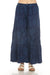 Johnny Was Style C63924 Blue Night Embroidered Pull On Tiered Wide Leg Pants Boho Chic