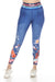 Johnny Was Style A8423 Blue Pajaro High Waist Pocket Leggings Boho Chic