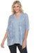 Johnny Was Style C29624 Blue Tili Ryder Embroidered Tunic Top