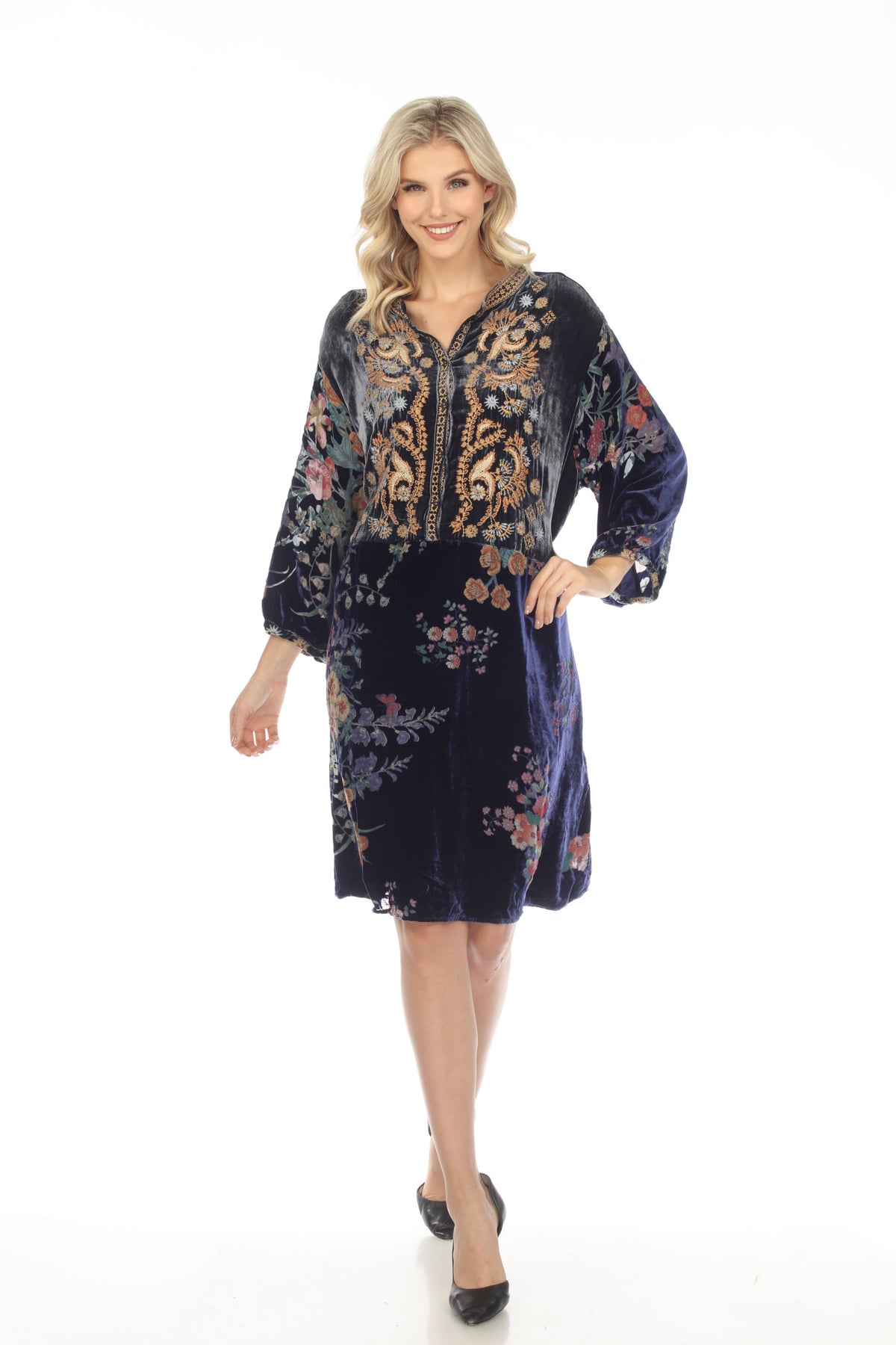 Johnny Was Bouquet Burnout Gweneth Embroidered Dress Plus Size Boho Ch ...