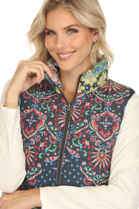 Johnny Was Braemar Reversible Puffer Vest C49823