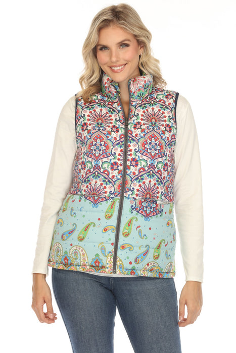 Johnny Was Style C49823 Braemar Reversible Puffer Vest