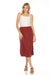 Johnny Was Calme Style O71003 Red Asymmetrical Midi Skirt