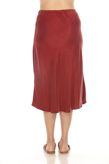 Johnny Was Calme Red Asymmetrical Midi Skirt O71003