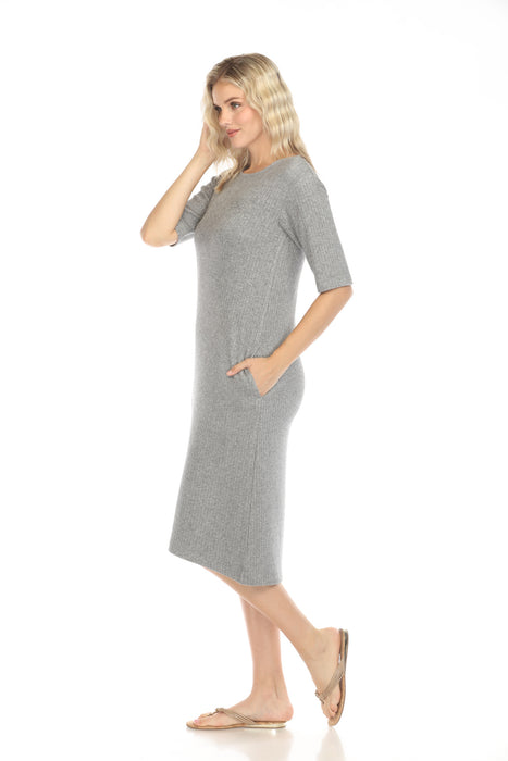 Johnny Was Calme Grey Cozy Knit Midi Dress O31119-N