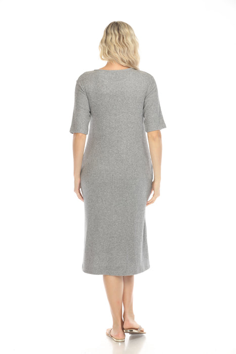 Johnny Was Calme Grey Cozy Knit Midi Dress O31119-N