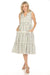 Johnny Was Style O31109 Calme Plaid Tiered Midi Dress with Shirring Boho Chic