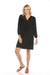 Johnny Was Workshop Style W39324 Black Cara Relaxed Yoke Embroidered Silk Dress Boho Chic