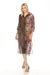 Johnny Was Style CSW2523-H Cheetah Swim Cover-Up Long Shirt Dress Boho Chic