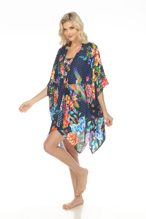 Johnny Was Dreamer Short Swim Cover-Up Kimono Boho Chic CSW9923-U