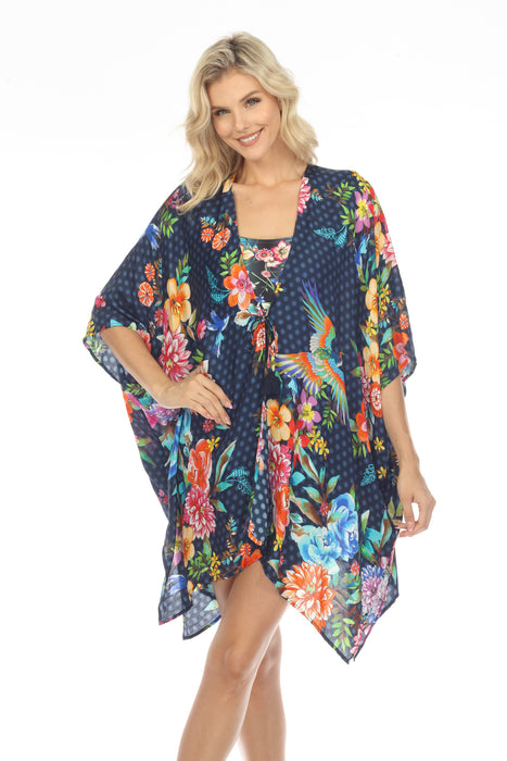 Johnny Was Dreamer Short Swim Cover-Up Kimono Boho Chic CSW9923-U