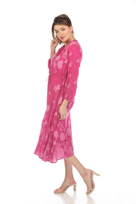 Johnny Was Daisy Leonna Midi Dress Boho Chic C31223