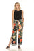 Johnny Was Style CSW3522-H Black Floral Border Split Pants