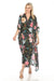 Johnny Was Style CSW7322BN-1 Floral Peace Swim Cover Up Long Kaftan Dress