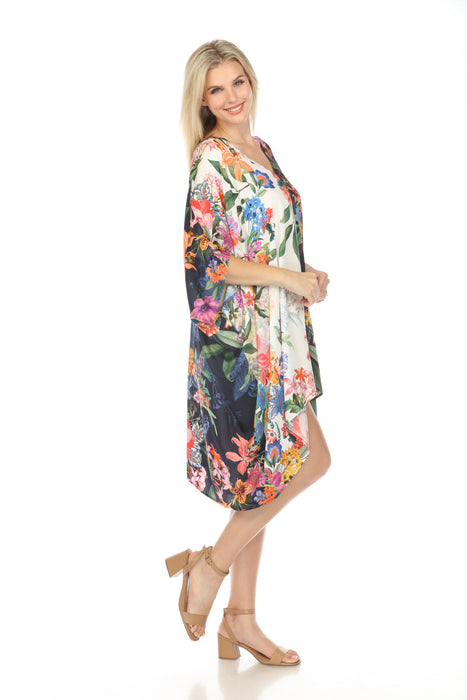 Johnny Was High-Low Swim Cover-Up Kaftan Dress Boho Chic CSW2824