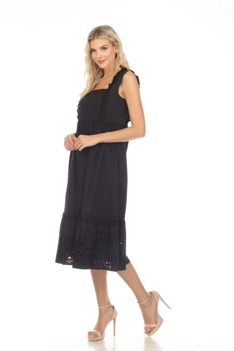 Johnny Was Jade Jesminda Eyelet Embroidered Midi Dress Boho Chic L37923-3