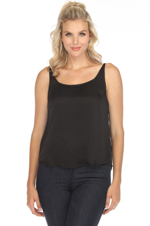 Johnny Was Jade Style L10824 Black Khay Viscose Cami Top Boho Chic