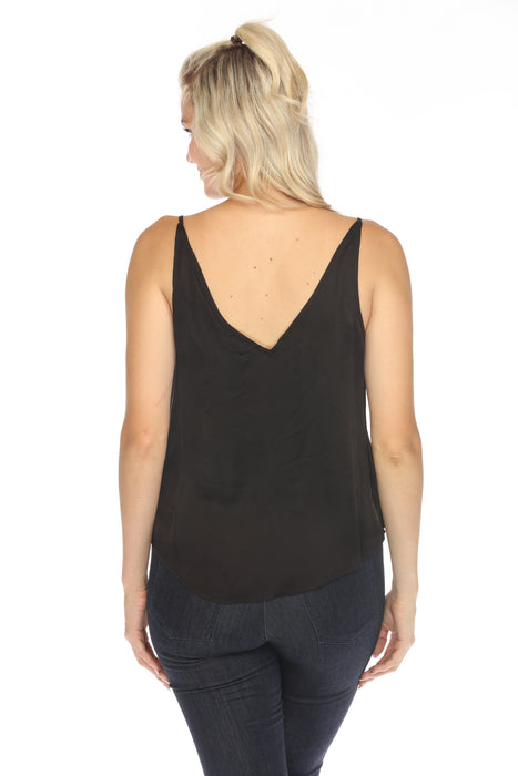 Johnny Was Jade Black Khay Viscose Cami Top L10824 Boho Chic *