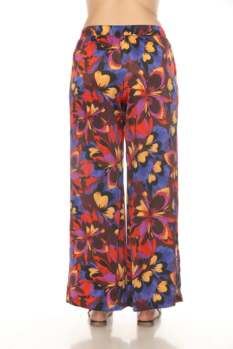 Johnny Was Jade Eclipse Blooms Floral Silk Split Pants L68623