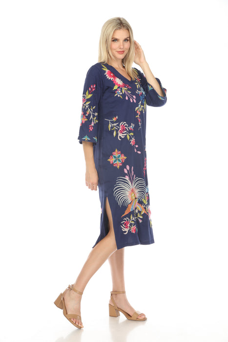 Johnny Was Navy Julie Kimono Sleeve Tee Dress R32423-E