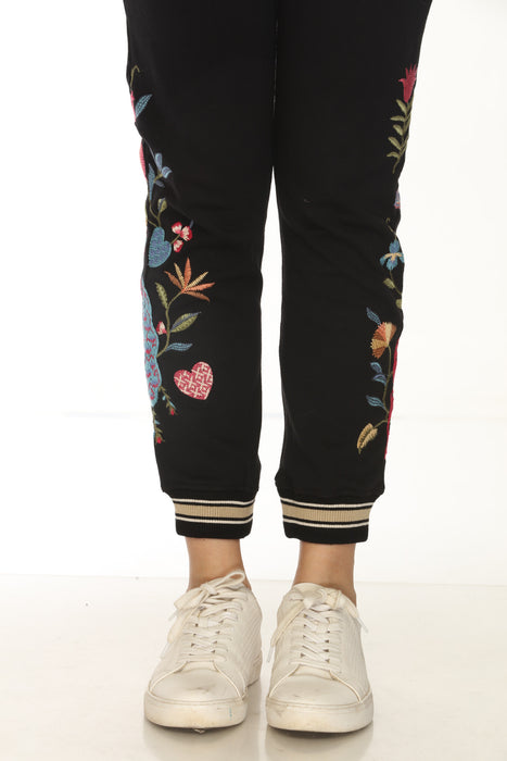 Johnny Was JWLA Black Adela French Terry Jogger Pants J69024