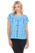 Johnny Was JWLA Style J14624 Azure Blue Taria Embroidered Relaxed Tee Boho Chic