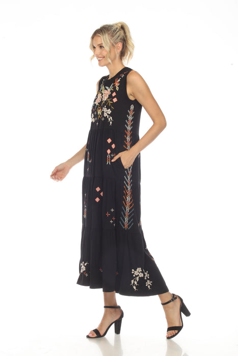 Johnny Was JWLA Ceretti Floral Tiered Maxi Tank Dress Boho Chic J37723-4 NEW *