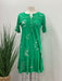 Johnny Was JWLA Style J37923 Bright Green Selah Short Sleeve Button Front Knit Dress Boho Chic