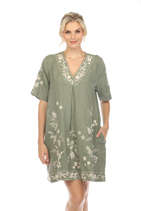 Johnny Was JWLA Domingo Dolman Linen Dress Boho Chic J31824