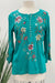 Johnny Was JWLA Style J15923 Greenlake Maisie 3/4 Sleeve Button Front Tee Boho Chic