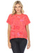 Johnny Was JWLA Style J15324 Guava Cassia Raw Detail Embroidered Swing Tee Boho Chic