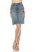 Johnny Was JWLA Style JWD1009 Indigo Embroidered Denim Jean Skirt Boho Chic