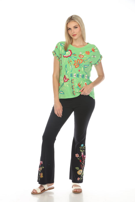 Johnny Was JWLA Averi Relaxed Embroidered Tee Boho Chic J13824 *