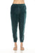 Johnny Was JWLA Style J61324 Teal Lenon Velvet Embroidered Jogger Pants