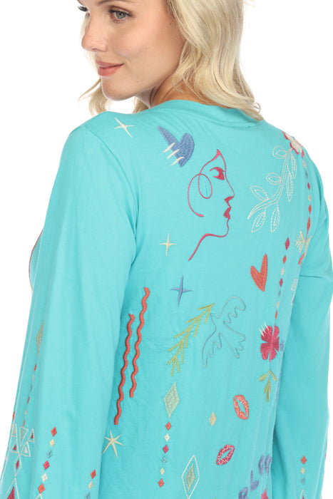 Johnny Was JWLA Milley Kimono Sleeve Tee J13624 *