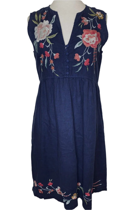 NWT Johnny Was Blue 2024 Embroidered Dress XS