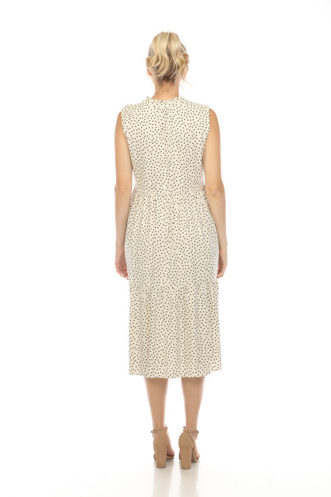 Johnny Was JWLA Polka Dot Sleeveless Tiered Dress Boho Chic J38423